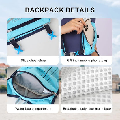 INOXTO Running Hydration Vest Backpack, Lightweight Insulated Pack - Image 6