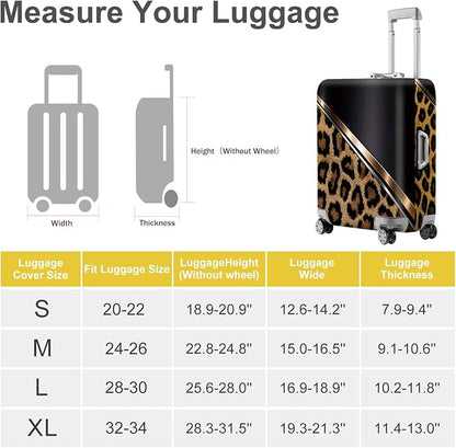 ANNA QUEEN Leopard Print Luggage Cover, Luxury Animal Pattern Suitcase Protector - Image 4