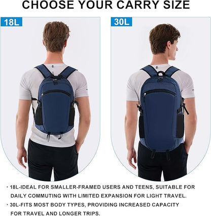 Lightweight Hiking Backpack 30L Packable Foldable Daypack Collapsible Travel - Image 3