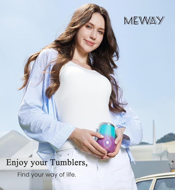 MEWAY 12oz Wine Tumbler Glasses - Image 7
