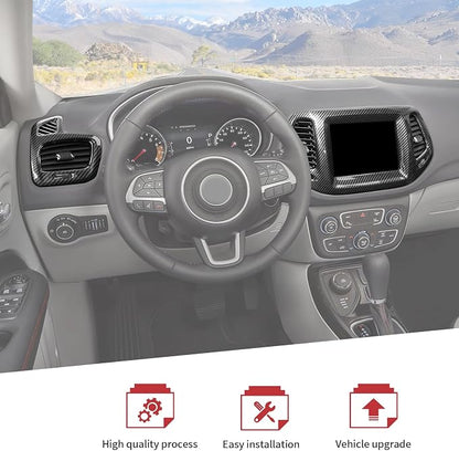 JeCar 3pcs Carbon Fiber Dash Vent Cover Trim Kit - Image 4