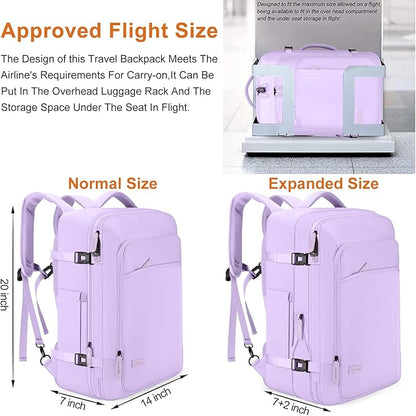 Lumesner Carry on Travel Backpacks, Extra Large 40L Flight Approved Bag - Image 2