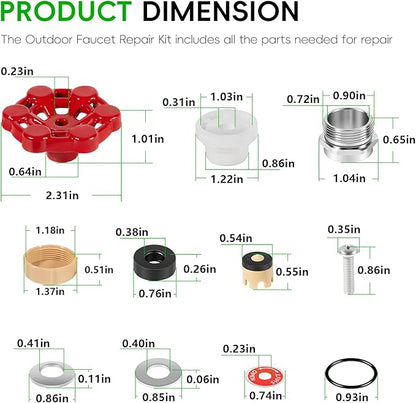 2-Pack Universal Outdoor Faucet Repair Kit - Image 6