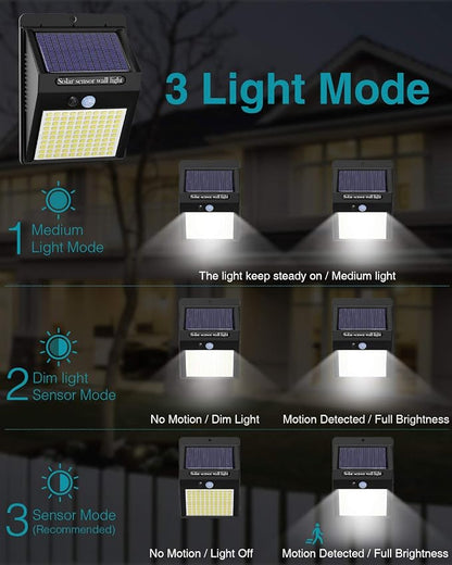 10 Pack Outdoor Solar Lights, 3 Modes/100LED Wireless Solar Security Lights - Image 4