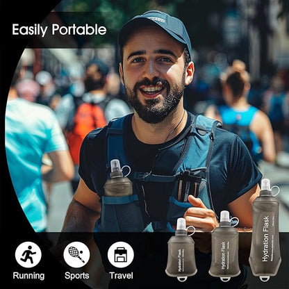 WILDREEDS 500ml Soft Flask, TPU Collapsible Soft Water Bottle - Image 5