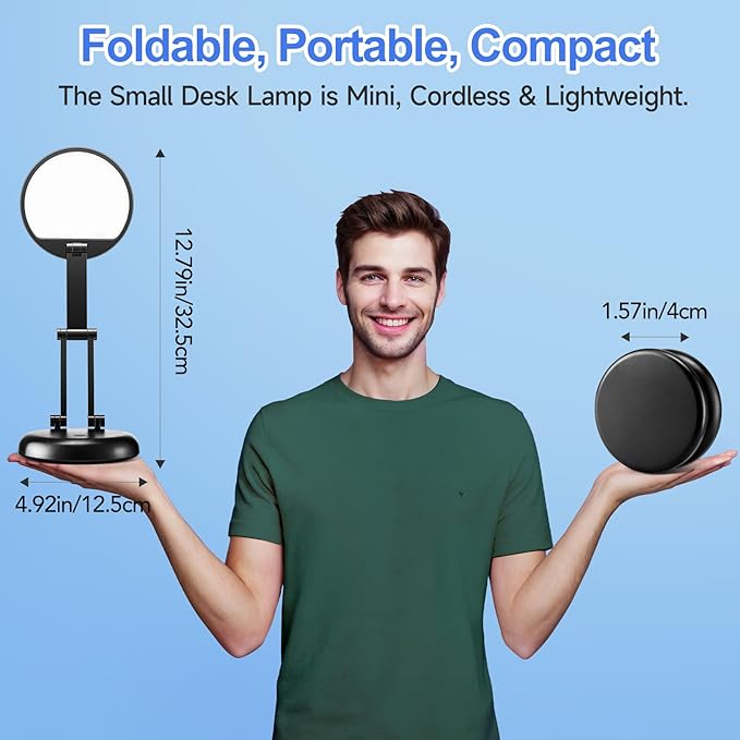 Desk Lamps for Home Office Rechargeable 3600mAh, Foldable+Portable Cordless - Image 4