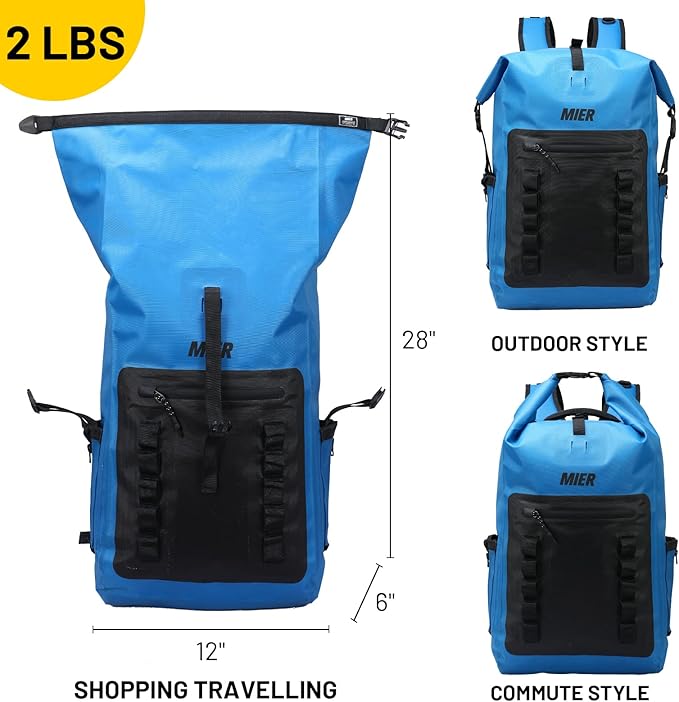MIER Dry Bag Waterproof Backpack 30L Dry Sack Heavy Duty Roll-Top Closure - Image 5