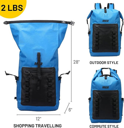 MIER Dry Bag Waterproof Backpack 30L Dry Sack Heavy Duty Roll-Top Closure - Image 5