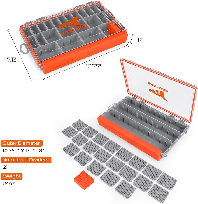 KastKing HyperSeal Waterproof Tackle Box, 3600 and 3700 Tackle Trays, Fishing - Image 6