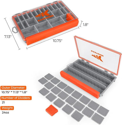 KastKing HyperSeal Waterproof Tackle Box, 3600 and 3700 Tackle Trays, Fishing - Image 6