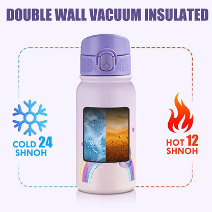 OLDLEY 12oz Kids Water Bottle, Stainless Steel Insulated Water Bottle - Image 6