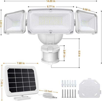 LEPOWER 1600LM LED Solar Security Lights Motion Outdoor, Motion Sensor Light - Image 8