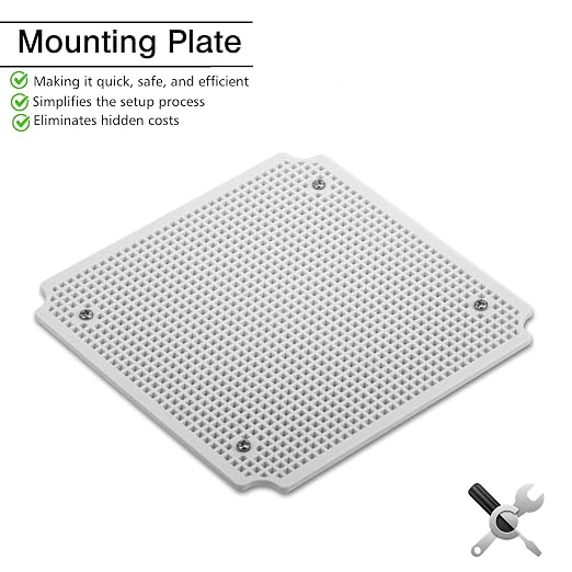 QILIPSU Junction Box with Mounting Plate 200x200x130mm, ABS Plastic DIY - Image 2