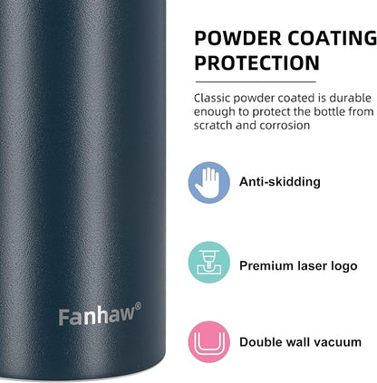 Fanhaw 24 oz Insulated Stainless Steel Water Bottle - Image 4