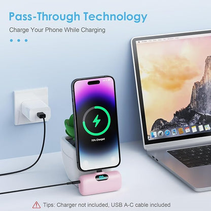 Mini Portable Charger USB C Power Bank, Upgraded 5000mAh PD Fast Charging - Image 6