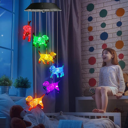 Toodour Solar Wind Chime, Color Changing Wind Chimes Dog, LED Decorative Mobile - Image 5