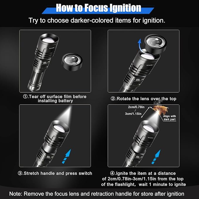 Rechargeable LED Flashlights 10000.00 High Lumens - Image 2