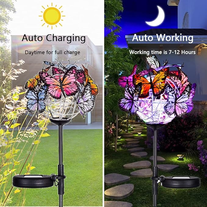 Weepong Outdoor Solar Lights 2 Pack, Solar Garden Lights - Image 4