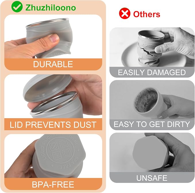 Collapsible Travel Cup with Lid - Image 4