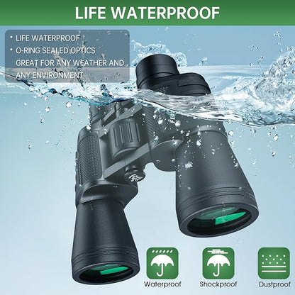 20x50 High Powered Binoculars for Adults, Waterproof Compact Binoculars - Image 3