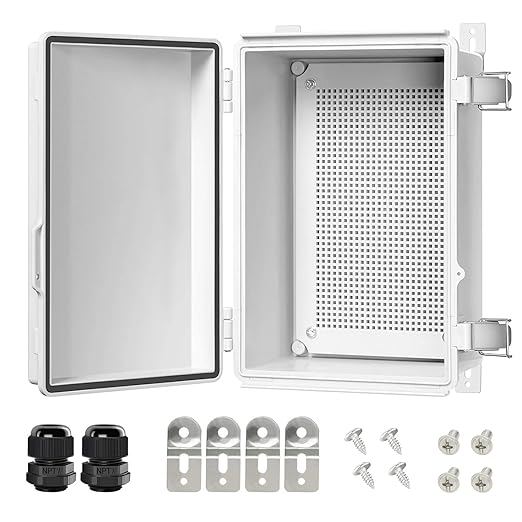 LeMotech Electrical Box, IP67 Waterproof Hinged Cover Stainless Steel Latch by LeMotech