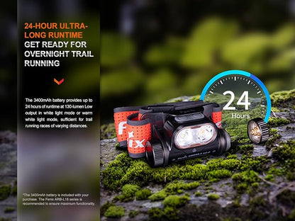 Fenix HM65R-T V2.0 Running Headlamp, 1600 Lumen White Light and Warm White Dual - Image 8
