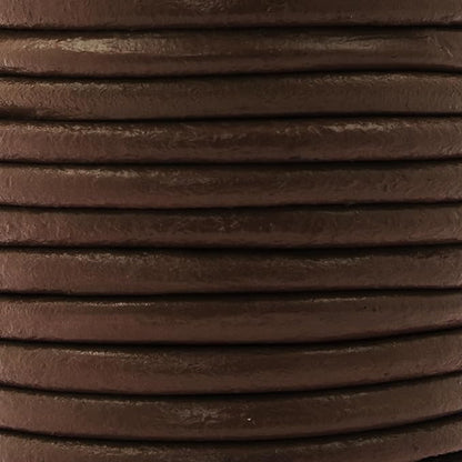 Mandala Crafts Round Cowhide Genuine Brown Leather Cord - Image 3