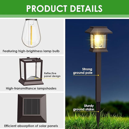 Benany Solar Outdoor Lights, 12 Pack Solar Pathway Lights Waterproof, Landscape - Image 7