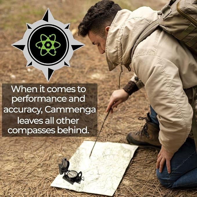 Cammenga Official US Military Tritium Lensatic Compass, Accurate Waterproof - Image 9