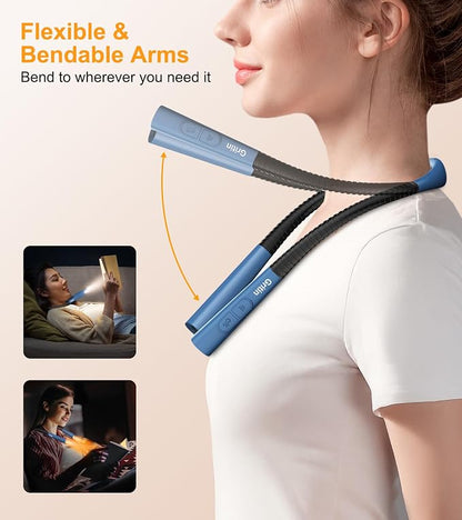 Gritin Book Light, Eye Caring 4-Color & 5-Brightness Neck Light Reading Light- - Image 6