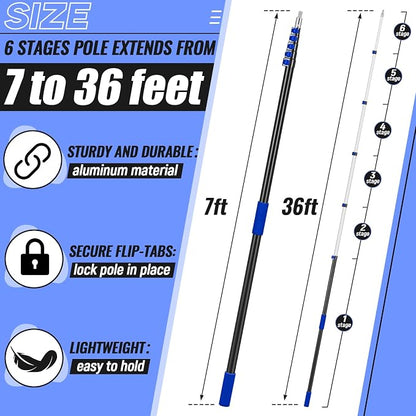 7-36 ft Telescopic Extension Pole - Image 2