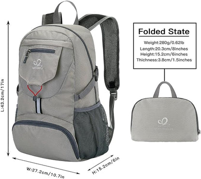 WATERFLY Small Lightweight Packable Backpack: 20l Ultra Light Foldable Travel - Image 3