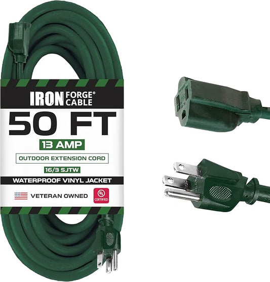 Iron Forge Cable Weatherproof 50 Ft Outdoor Extension Cord by IronForgeCable