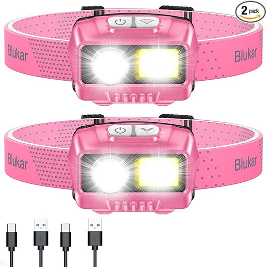 Blukar LED Headlamp, 2000L Super Bright Rechargeable Headlight Flashlight by Blukar