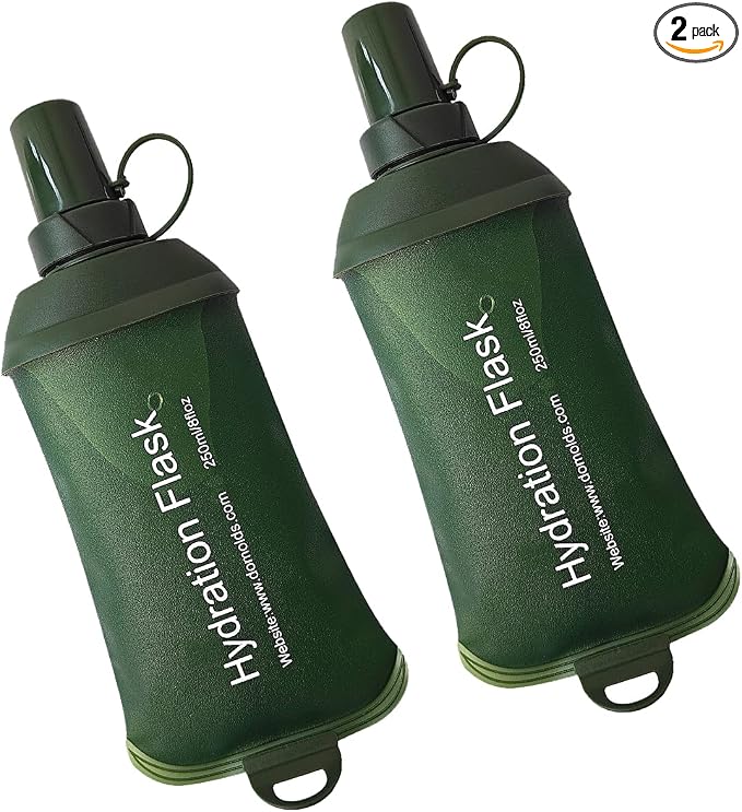 WILDREEDS 250ml Soft Flask, TPU Collapsible Soft Water Bottle by WILDREEDS