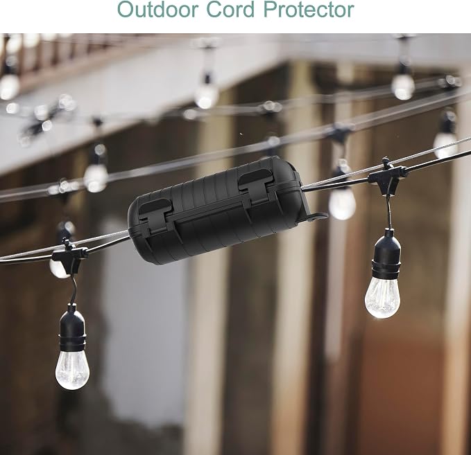 Extension Cord Cover Outdoor, 4 Pack IP54 Water-Resistant Power Cord Protector - Image 2