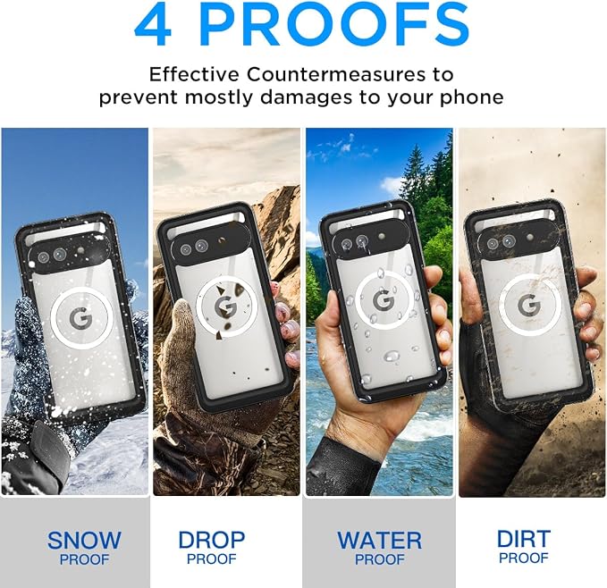 AICase for Google Pixel 9a Case Waterproof Clear - Image 3