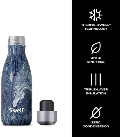 S'well Stainless Steel Water Bottle, Azurite Marble, Triple Layered Vacuum - Image 3