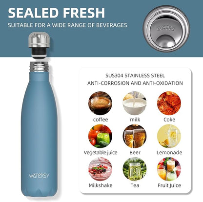 WATERSY Stainless Steel water bottles, 17oz/500ml Insulated Water Bottles - Image 8