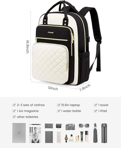 LOVEVOOK Laptop Backpack for Women, Fashion Travel Work Commuter Backpack Purse - Image 3