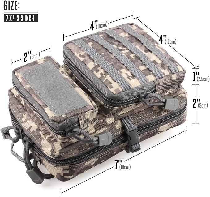 LIVANS Tactical Molle Utility Pouch, EDC Tool Pouch Tactical Phone Pouches Mini - Image 2