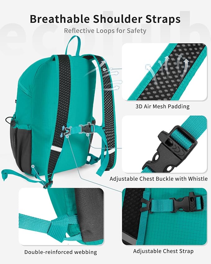 ECOHUB 15L Lightweight Casual Daypack, Packable Backpack - Image 5