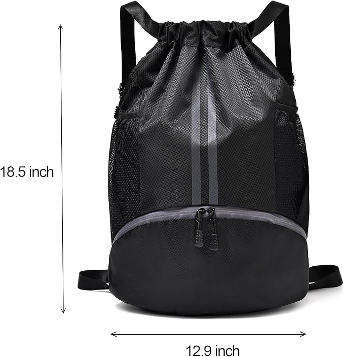 LOKAPEGY Drawstring Gym Bag for Men, Waterproof Drawstring Backpack for Women - Image 2