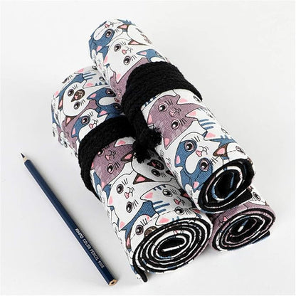 Funny live 24/36/48/72 Slots Colored Pencil Wrap Roll up Pen Holder Case - Image 4