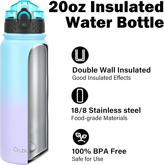 Oldley Insulated Water Bottle 20oz Water Bottles - Image 4