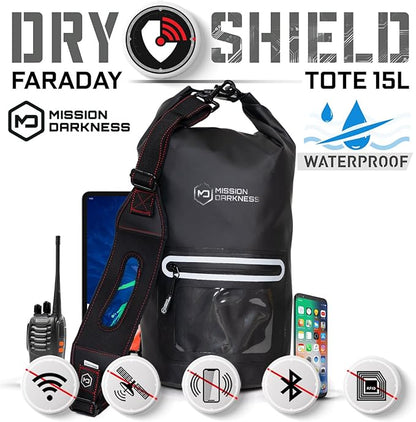 Mission Darkness Dry Shield Faraday Tote 15L // Waterproof Dry Bag - Image 2