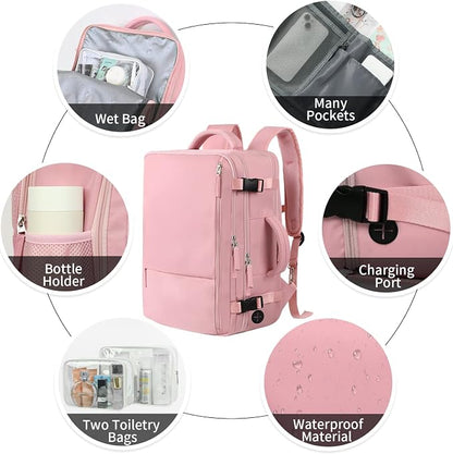 Hanples Carry on Travel Backpack - Image 5