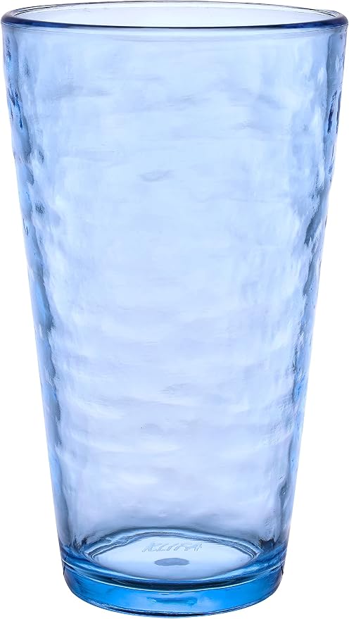 KLIFA- RIPPLE- 22.5 ounce, Acrylic Highball Drinking Glasses Cups, Stackable by KLIFAHome