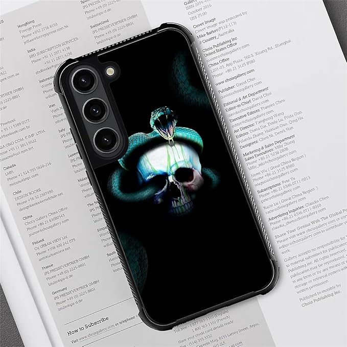 for Samsung Galaxy S23 Plus Case, Skeleton Winding Snake Pattern Graphic Design - Image 4