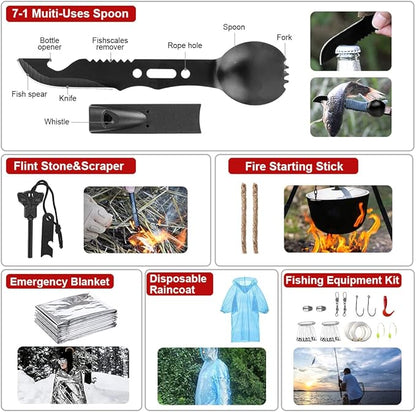 Survival Kit, Emergency Kit for Earthquake, Outdoor Adventure, Gifts for Men - Image 5